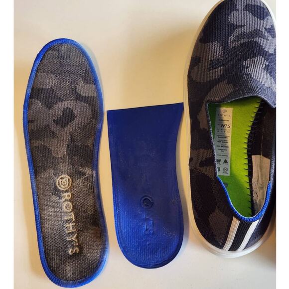 Rothy's Gray Camo Sneakers Slip On Size 7.5 - Picture 8 of 8